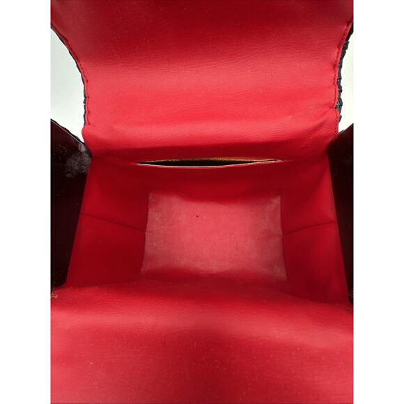 Vintage RODO Black Lacquered Wicker Basket Satchel Handbag - Picture 11 of 16